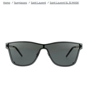 Saint Laurent Over-Mask Sunglasses in Black and Gray